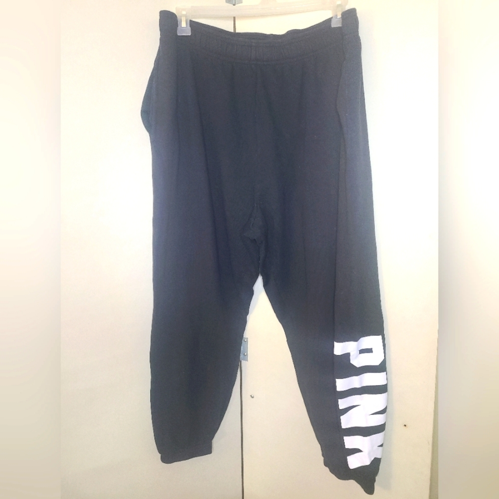 PINK Victoria's Secret Black Sweatpants Relaxed Fit Joggers XXL
